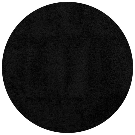 vidaXL Alfombra peluda de pelo largo moderna PAMPLONA negro Ø 120 cm