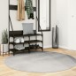 vidaXL Alfombra de pelo corto look escandinavo IZA gris Ø 160 cm vidaXL Alfombra de pelo corto look escandinavo IZA gris Ø 160 cm
