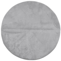 vidaXL Alfombra de pelo corto look escandinavo IZA gris Ø 160 cm