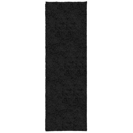 vidaXL Alfombra peluda de pelo largo moderna PAMPLONA negra 80x250 cm