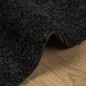vidaXL Alfombra peluda de pelo largo moderna PAMPLONA negra 80x250 cm