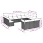 vidaXL Set de sofás de jardín y cojines 13 pzas ratán sintético negro vidaXL Set de sofás de jardín y cojines 13 pzas ratán sintético negro
