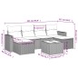 vidaXL Set de comedor de jardín 7 pzas y cojines ratán sintético negro vidaXL Set de comedor de jardín 7 pzas y cojines ratán sintético negro