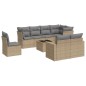 vidaXL Set de sofás de jardín 9 pzas con cojines ratán sintético beige vidaXL Set de sofás de jardín 9 pzas con cojines ratán sintético beige