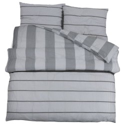 vidaXL Juego de funda nórdica algodón gris 135x200 cm