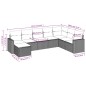 vidaXL Juego de sofás de jardín con cojines beige 8 pzas ratán PE vidaXL Juego de sofás de jardín con cojines beige 8 pzas ratán PE