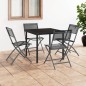 vidaXL Juego de comedor para jardín 5 piezas acero vidaXL Juego de comedor para jardín 5 piezas acero