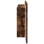vidaXL Armario espejo de baño LED acrílico roble ahumado 80x12x45 cm vidaXL Armario espejo de baño LED acrílico roble ahumado 80x12x45 cm