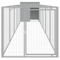 vidaXL Caseta perros corral acero galvanizado gris claro 110x609x110cm vidaXL Caseta perros corral acero galvanizado gris claro 110x609x110cm