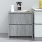 vidaXL Aparador de madera contrachapada gris Sonoma 70x41x75 cm vidaXL Aparador de madera contrachapada gris Sonoma 70x41x75 cm