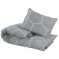vidaXL Juego de funda nórdica algodón gris 260x240 cm