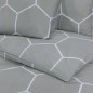 vidaXL Juego de funda nórdica algodón gris 260x240 cm