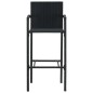 vidaXL Muebles de bar jardín 3 pzas ratán sintético reposabrazos negro
