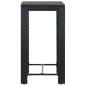 vidaXL Muebles de bar jardín 3 pzas ratán sintético reposabrazos negro
