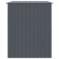 vidaXL Caseta perros con tejado acero galvanizado gris 214x153x181 cm
