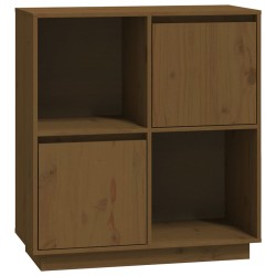 vidaXL Aparador de madera maciza de pino marrón miel 74x35x80 cm