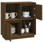 vidaXL Aparador de madera maciza de pino marrón miel 74x35x80 cm