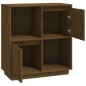 vidaXL Aparador de madera maciza de pino marrón miel 74x35x80 cm