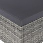vidaXL Juego de silla de jardín y taburete 4 piezas ratán PE gris vidaXL Juego de silla de jardín y taburete 4 piezas ratán PE gris
