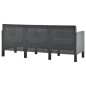vidaXL Set de muebles de jardín 2 pzas cojines PP ratán gris antracita vidaXL Set de muebles de jardín 2 pzas cojines PP ratán gris antracita