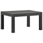 vidaXL Set de muebles de jardín 2 pzas cojines PP ratán gris antracita vidaXL Set de muebles de jardín 2 pzas cojines PP ratán gris antracita