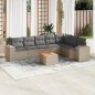 vidaXL Juego de sofás de jardín con cojines beige 8 pzas ratán PE vidaXL Juego de sofás de jardín con cojines beige 8 pzas ratán PE