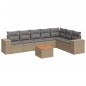 vidaXL Juego de sofás de jardín con cojines beige 8 pzas ratán PE vidaXL Juego de sofás de jardín con cojines beige 8 pzas ratán PE