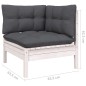 vidaXL Muebles de jardín 4 pzas con cojines madera maciza de pino vidaXL Muebles de jardín 4 pzas con cojines madera maciza de pino