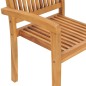 vidaXL Sillas de jardín apilables 8 uds madera de teca con cojines vidaXL Sillas de jardín apilables 8 uds madera de teca con cojines