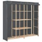 vidaXL Armario de tela gris 173x40x170 cm
