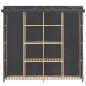 vidaXL Armario de tela gris 173x40x170 cm