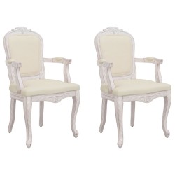 vidaXL Sillas de comedor 2 unidades lino beige 62x59,5x100,5 cm