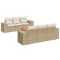 vidaXL Set sofás de jardín 7 piezas y cojines ratán sintético beige vidaXL Set sofás de jardín 7 piezas y cojines ratán sintético beige