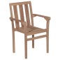 vidaXL Sillas apilables de jardín 4 unidades madera maciza de teca vidaXL Sillas apilables de jardín 4 unidades madera maciza de teca
