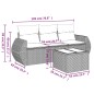 vidaXL Set de sofás de jardín 4 pzas y cojines ratán sintético gris vidaXL Set de sofás de jardín 4 pzas y cojines ratán sintético gris