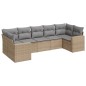 vidaXL Set sofás de jardín 7 piezas y cojines ratán sintético beige vidaXL Set sofás de jardín 7 piezas y cojines ratán sintético beige