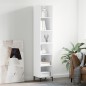vidaXL Aparador alto madera contrachapada blanco 34,5x32,5x180 cm vidaXL Aparador alto madera contrachapada blanco 34,5x32,5x180 cm