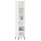 vidaXL Aparador alto madera contrachapada blanco 34,5x32,5x180 cm vidaXL Aparador alto madera contrachapada blanco 34,5x32,5x180 cm