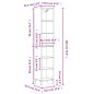 vidaXL Aparador alto madera contrachapada blanco 34,5x32,5x180 cm vidaXL Aparador alto madera contrachapada blanco 34,5x32,5x180 cm