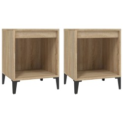 vidaXL Mesitas de noche 2 unidades roble Sonoma 40x35x50 cm