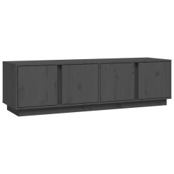 vidaXL Mueble de TV madera maciza de pino gris 140x40x40 cm