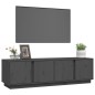 vidaXL Mueble de TV madera maciza de pino gris 140x40x40 cm