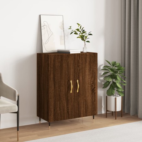 vidaXL Aparador de madera de ingeniería marrón roble 69,5x34x90 cm