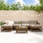 vidaXL Juego de muebles jardín 7 pzas madera maciza pino marrón miel vidaXL Juego de muebles jardín 7 pzas madera maciza pino marrón miel