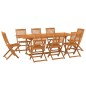vidaXL Set de comedor para jardín 9 piezas madera maciza de acacia vidaXL Set de comedor para jardín 9 piezas madera maciza de acacia