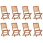 vidaXL Set de comedor para jardín 9 piezas madera maciza de acacia vidaXL Set de comedor para jardín 9 piezas madera maciza de acacia