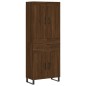 vidaXL Aparador alto madera contrachapada marrón roble 69,5x34x180 cm vidaXL Aparador alto madera contrachapada marrón roble 69,5x34x180 cm
