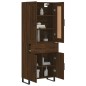 vidaXL Aparador alto madera contrachapada marrón roble 69,5x34x180 cm vidaXL Aparador alto madera contrachapada marrón roble 69,5x34x180 cm