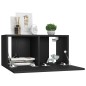 vidaXL Muebles de salón colgantes 3 unidades negro 60x30x30 cm