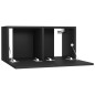 vidaXL Muebles de salón colgantes 3 unidades negro 60x30x30 cm